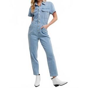 NEW BLUIVY elena denim jumpsuit in light wash